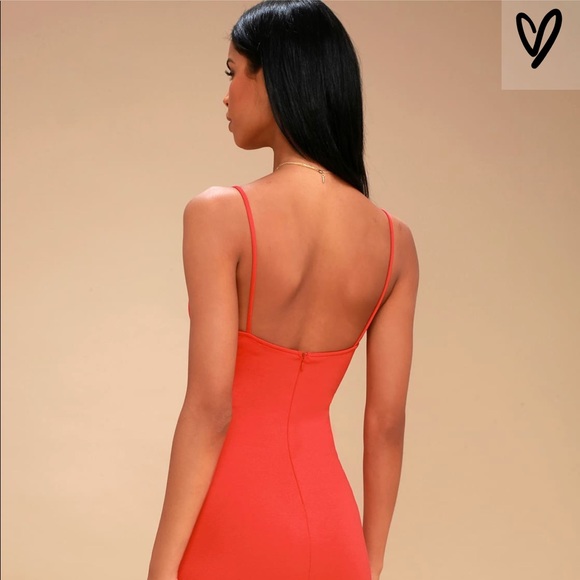Lulus midi body con dress in red - Picture 6 of 8